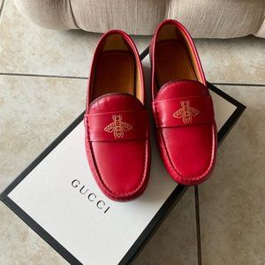 Gucci Men’s Nappa Bumble Bee Kanye Red Sz GG 7.5 Code 497117